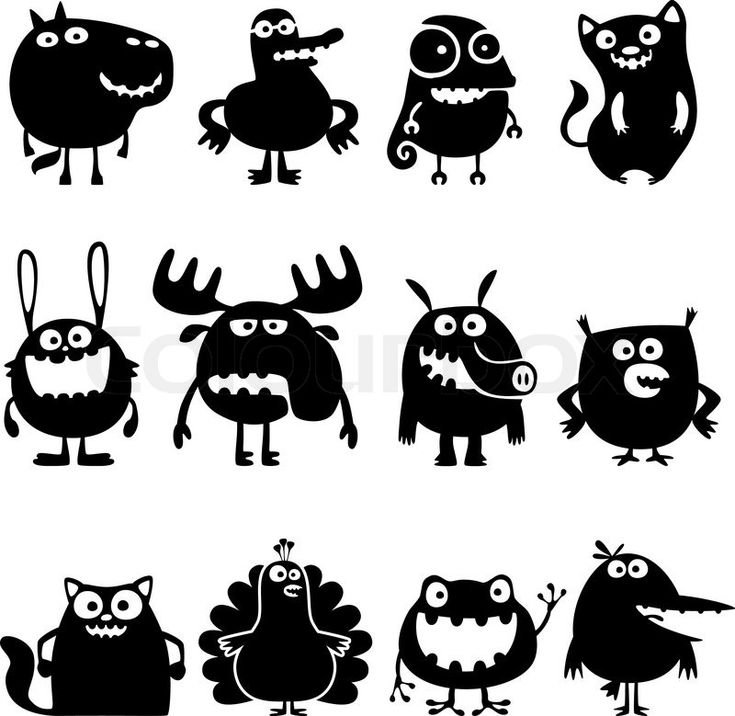 Наклейки черно белые прикольные