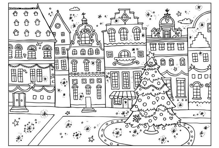 Новогодняя раскраска