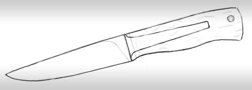 Трафарет рукоятки ножа