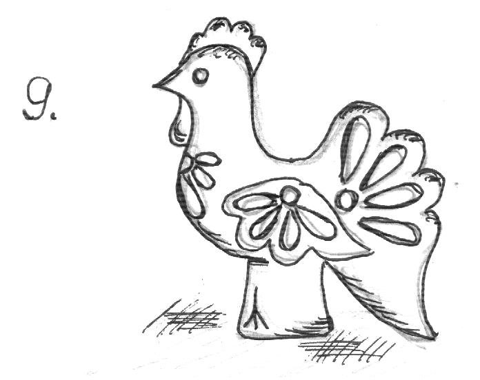 Роспись петуха рисование в старшей группе