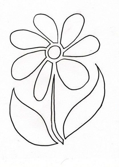 Трафареты цветов для детей