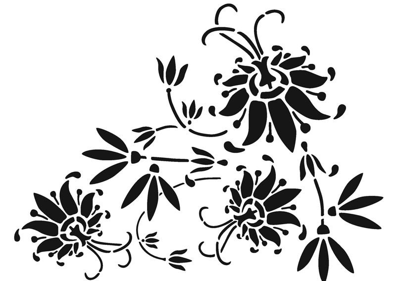 Трафарет "цветы"