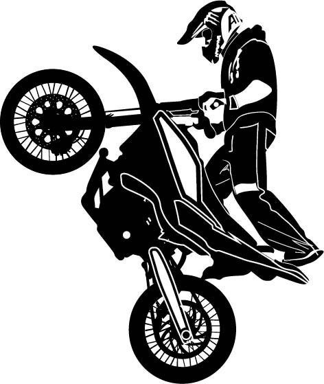 Мотоцикл эндуро вектор