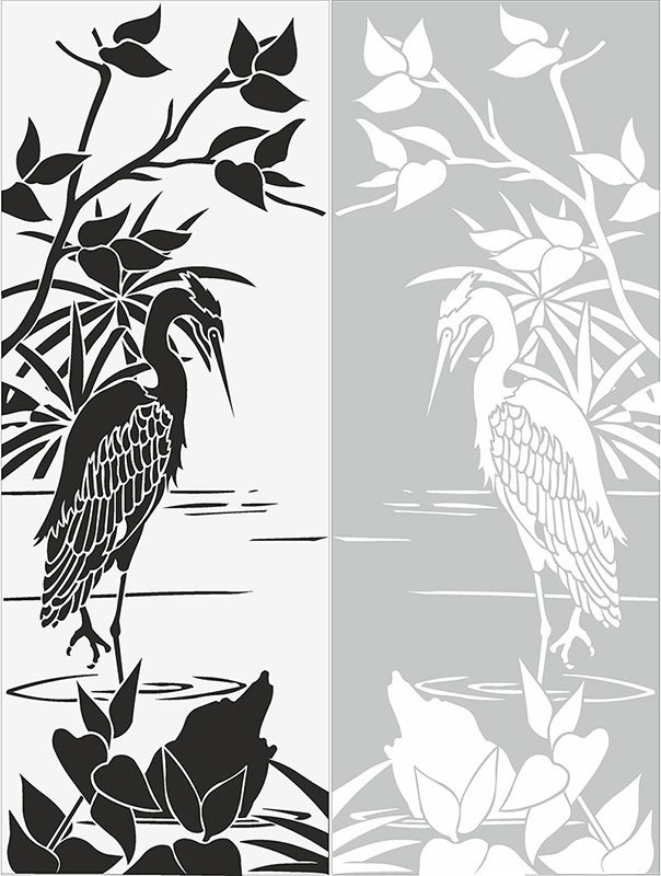 Трафарет птицы на стену