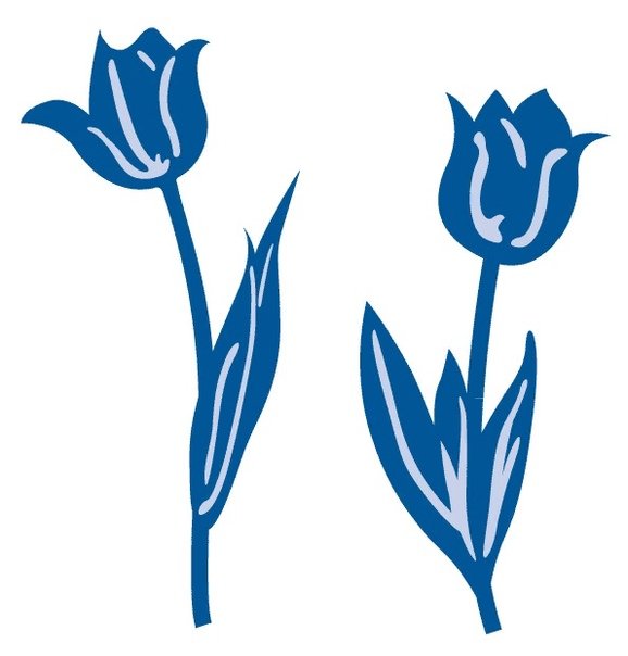 Трафареты на окна тюльпаны