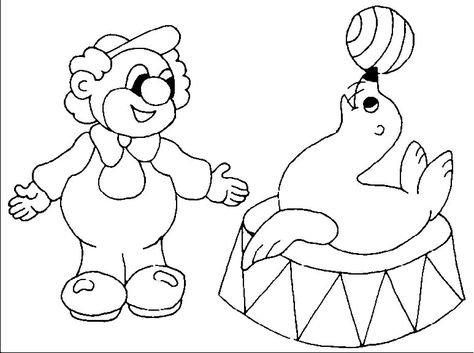 Цирк раскраска для малышей