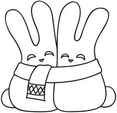 Трафарет ручки зайчика
