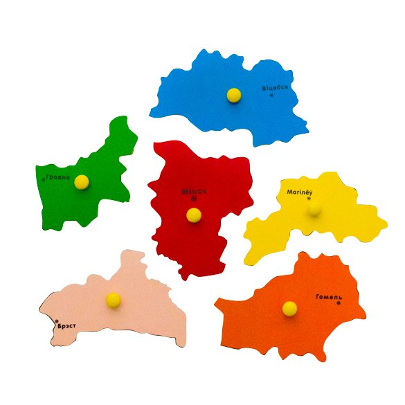Карта Беларуси для детей