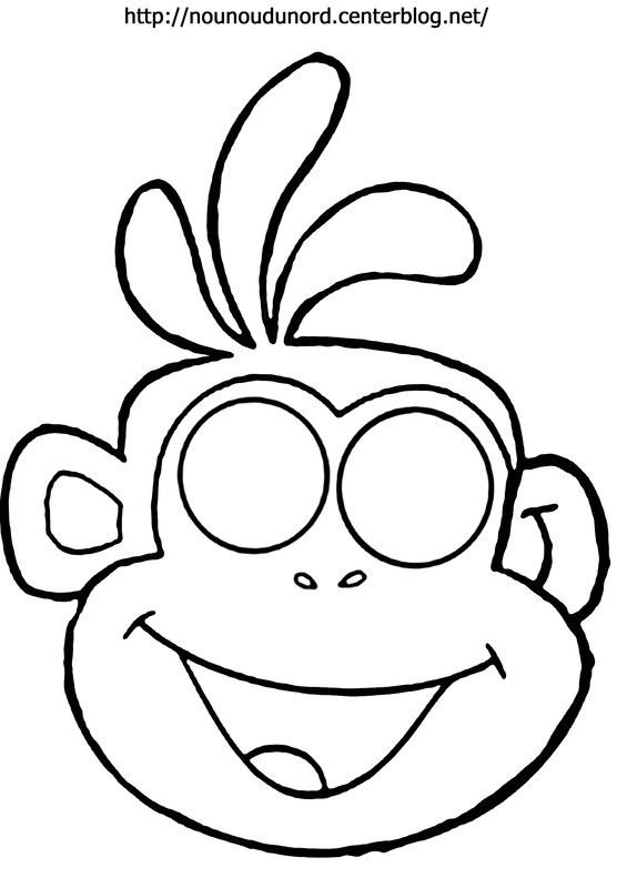 Маска обезьяны печать