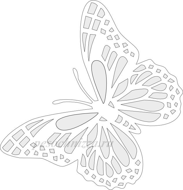 Вытынанки бабочки трафареты