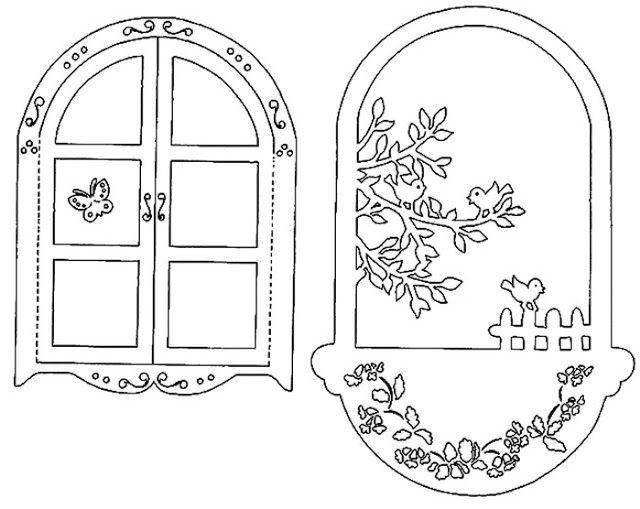 Рисунки на окнах