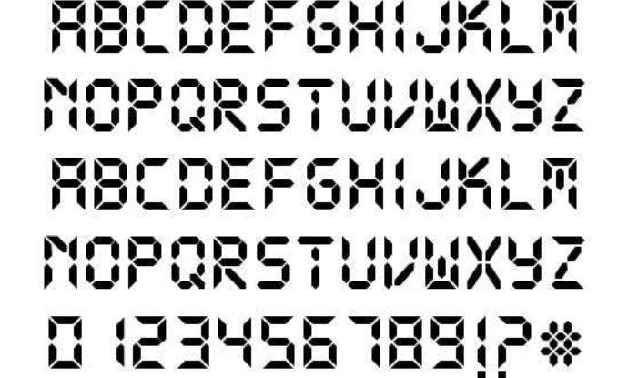 Цифровые цифры шрифт