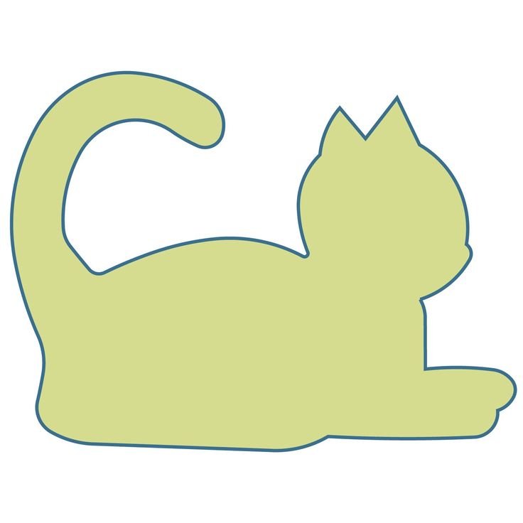 Трафарет кошки для аппликации