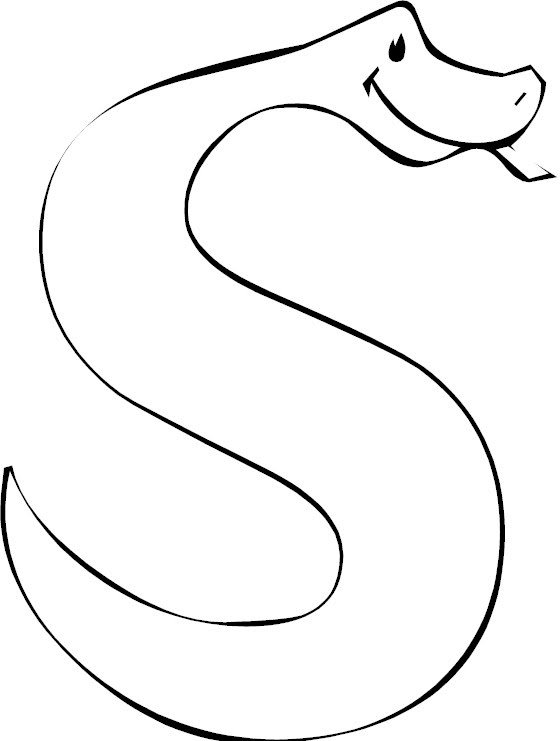 Буква s раскраска