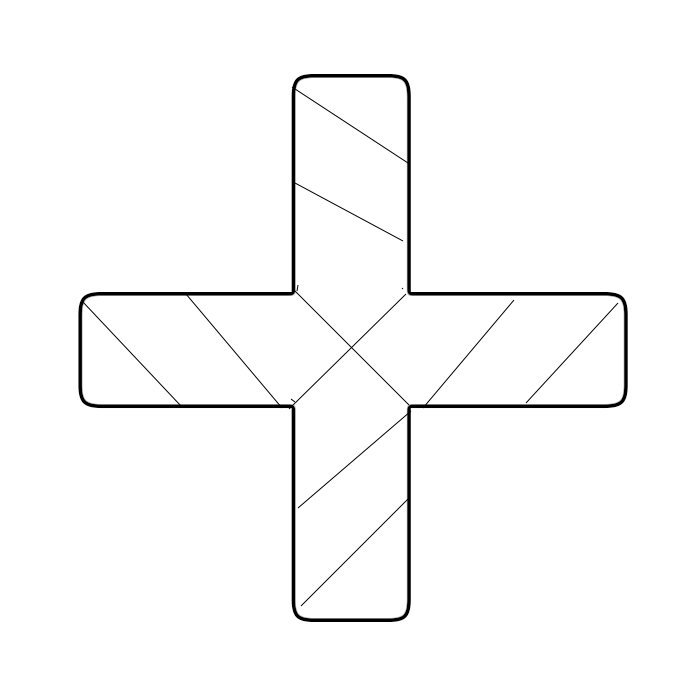 Макет знака плюс