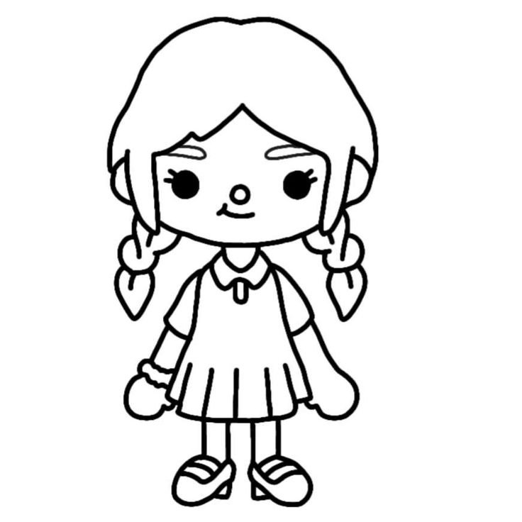 Девочка раскраска для детей