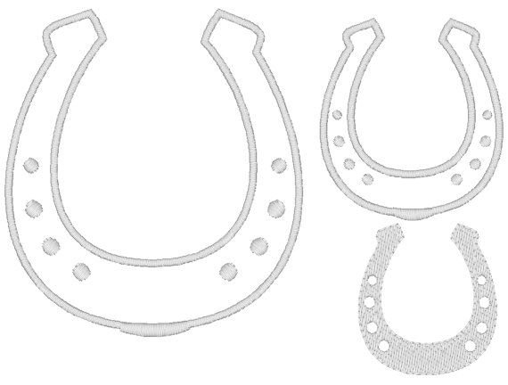 Шаблон подкова из картона