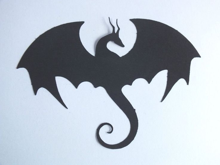 Силуэт дракона для вырезания