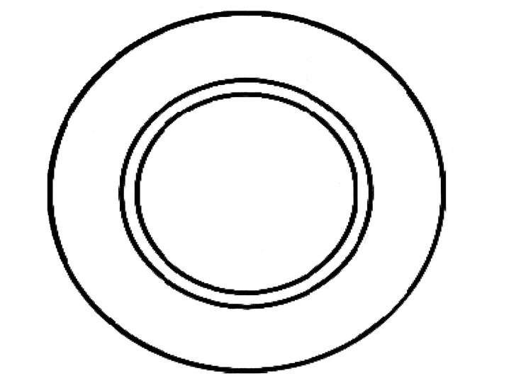 Тарелка раскраска для детей