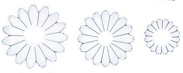 Трафарет ромашки для вырезания из бумаги