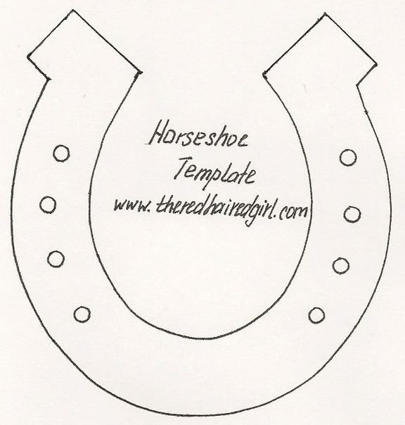 Подкова трафарет для вырезания