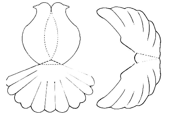 Голубь из бумаги объемный