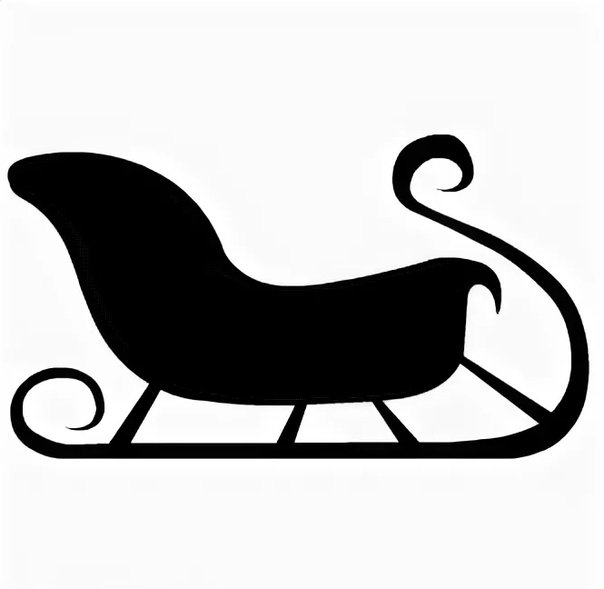 Сани трафарет