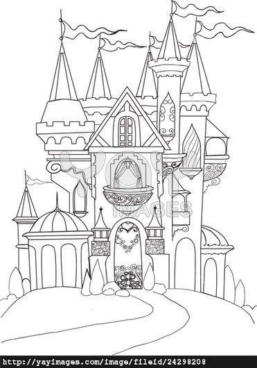 Раскраски для детей замки и дворцы
