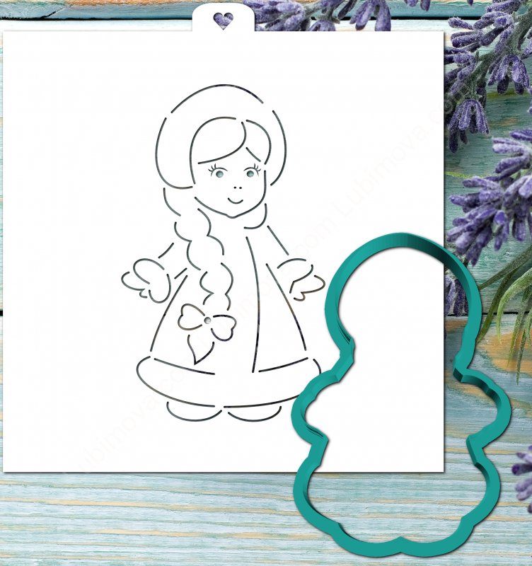 Шаблон Снегурочки для рисования