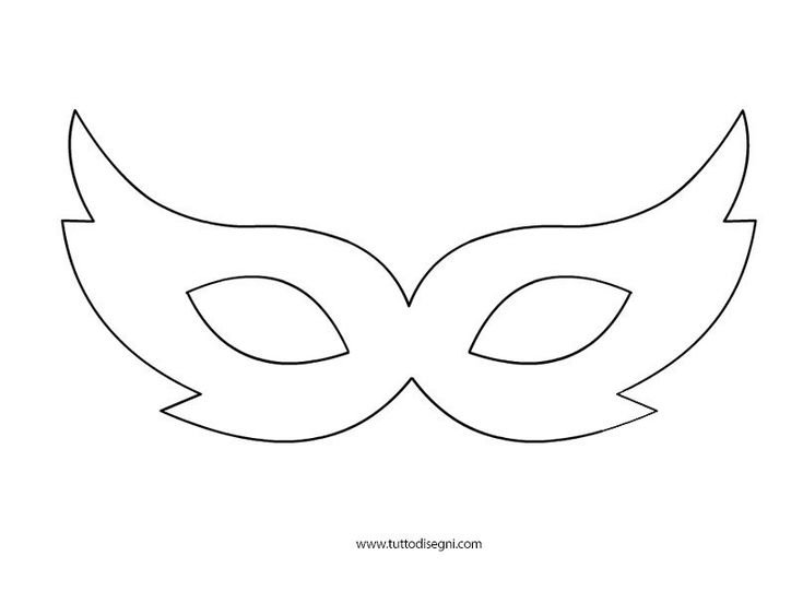Трафарет маски карнавальной для детей
