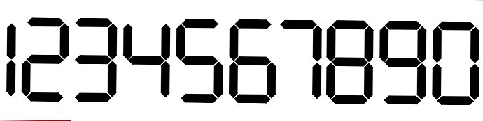 Цифры на электронных часа