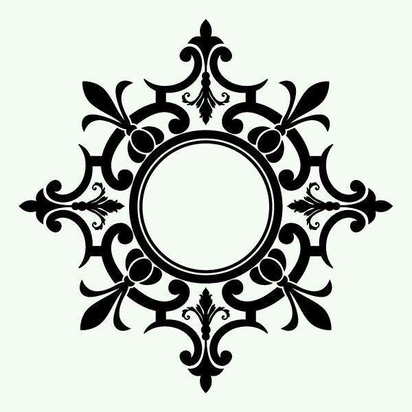 Трафарет круглый узор