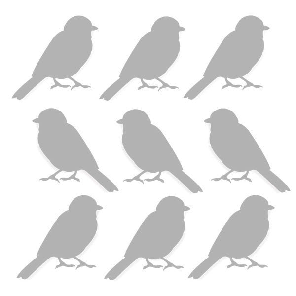 Силуэты птиц на окна