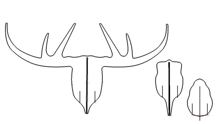 Трафарет рожек оленя