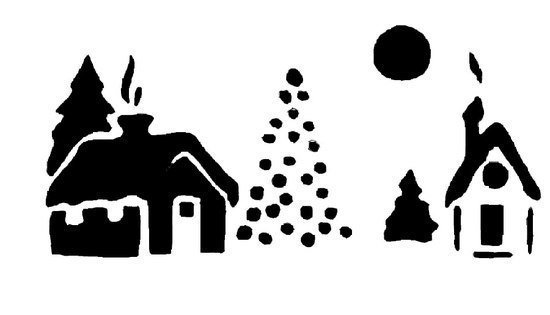 Трафареты на новый год для искусственного снега