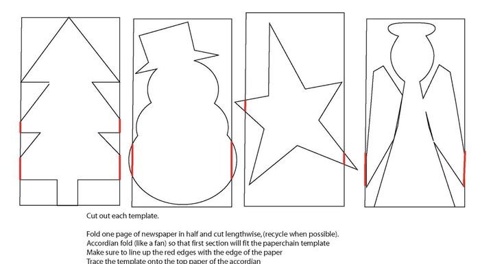Гирлянда из бумаги схемы