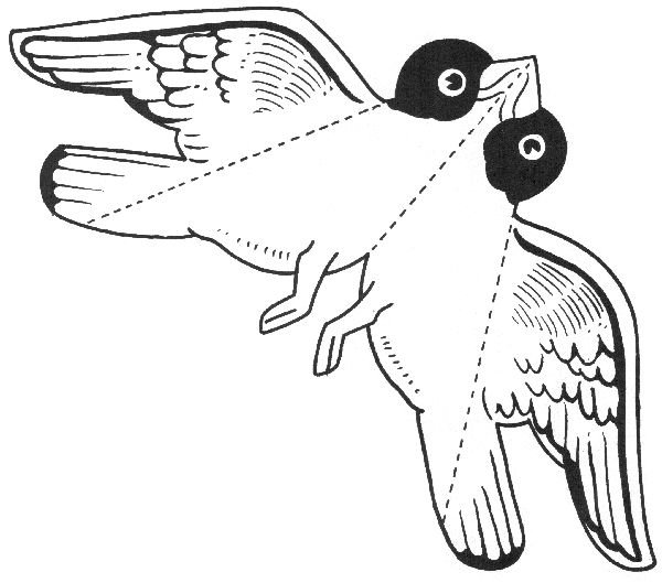 Трафарет птицы для аппликации