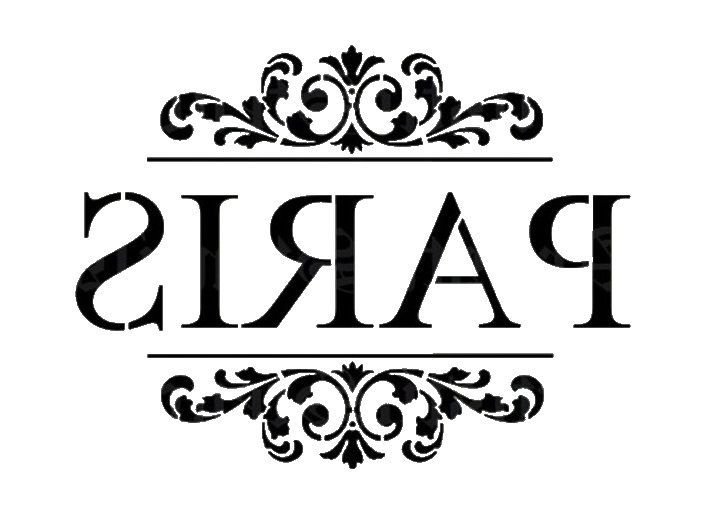 Надпись Париж трафарет