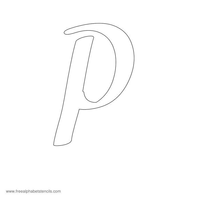 Буква p трафарет