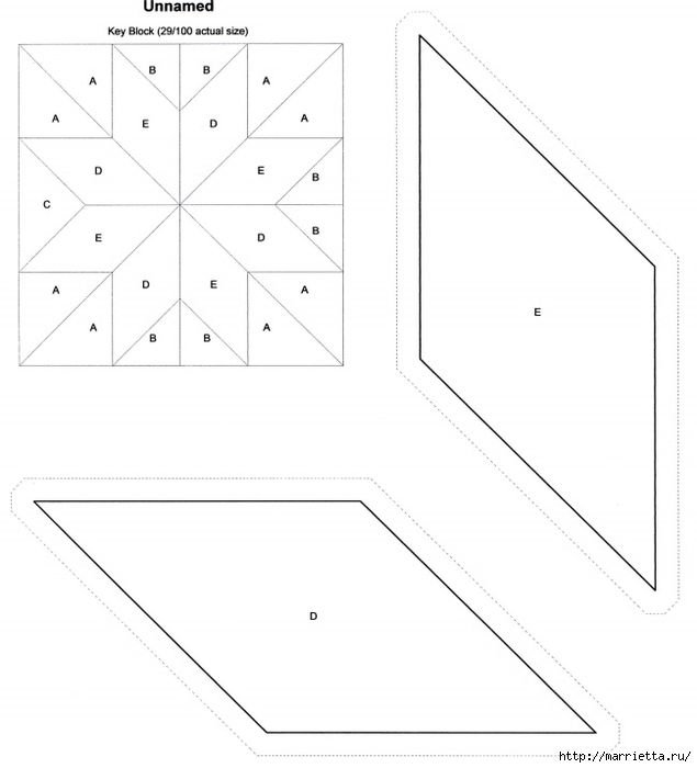 Пэчворк схема восьмиконечная звезда