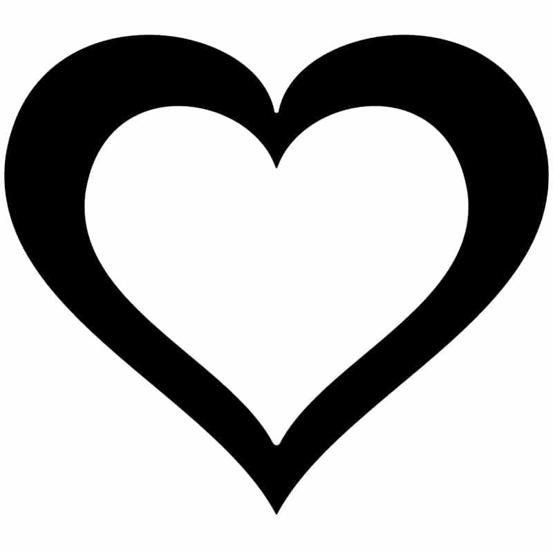 Сердце очертание