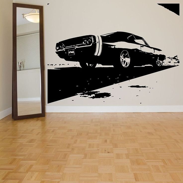 Трафарет автомобиля на стену