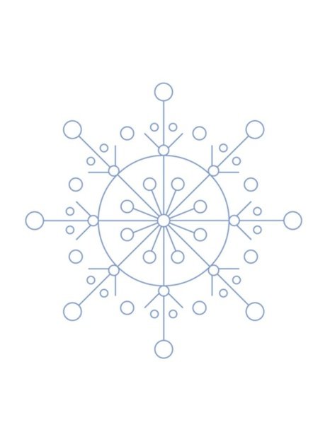 Шаблон снежинки для лепки