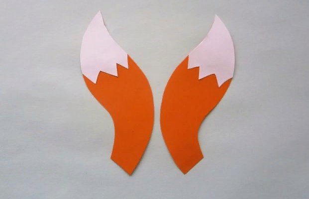 Лисичка из бумаги и картона