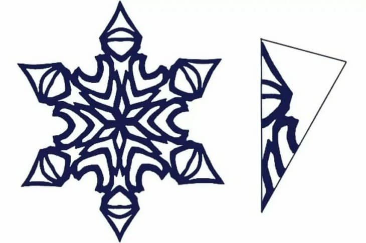 Снежинки из бумаги трафареты
