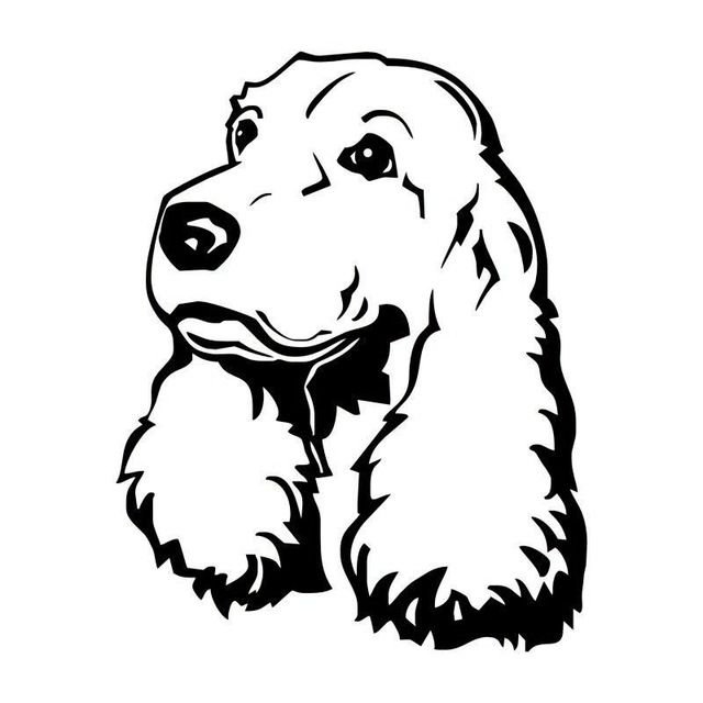 Кокер спаниель силуэт