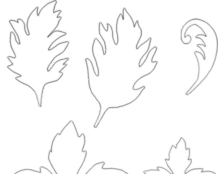 Трафареты листиков для цветов
